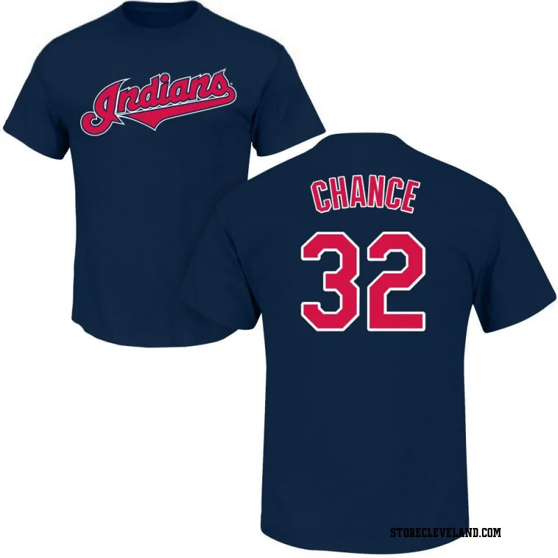 Navy Men's Dean Chance Cleveland Guardians Roster Name & Number T-Shirt