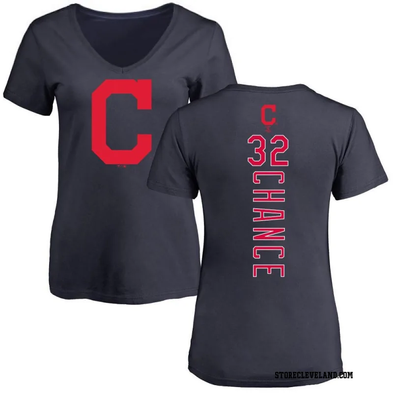 Navy Women's Dean Chance Cleveland Guardians Backer Slim Fit T-Shirt