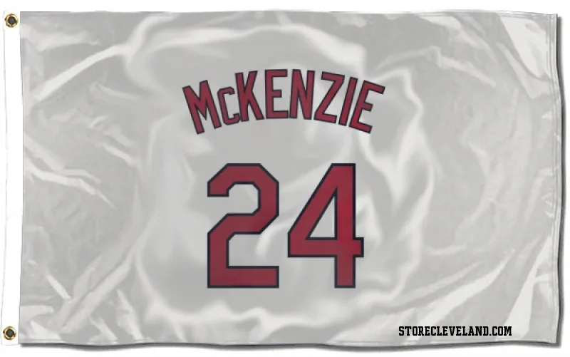 White Cleveland Guardians  Triston McKenzie  Flag (3 X 5)